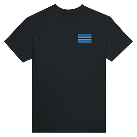 T-shirt drapeau du botswana en broderie - pixelformaflag