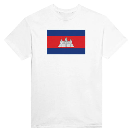 T-shirt drapeau du cambodge - pixelformaflag