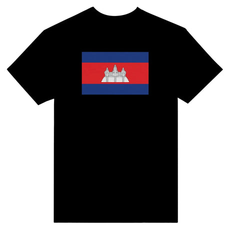 T-shirt drapeau du cambodge - pixelformaflag