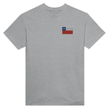 T-shirt Drapeau du Chili en broderie - Pixelforma 