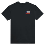 T-shirt Drapeau du Chili en broderie - Pixelforma