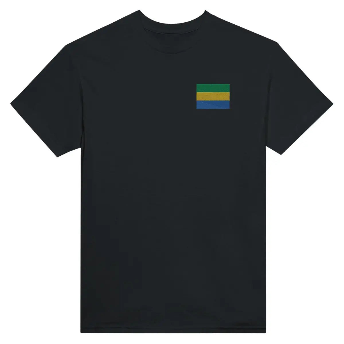 T-shirt Drapeau du Gabon en broderie - Pixelforma 