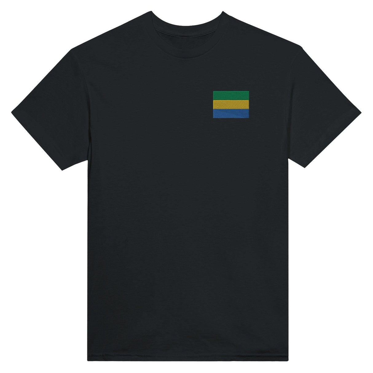 T-shirt Drapeau du Gabon en broderie - Pixelforma