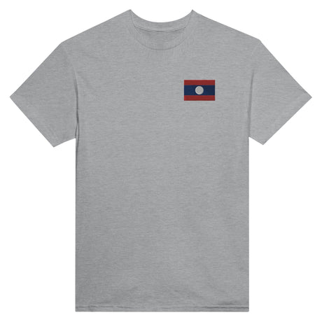 T-shirt Drapeau du Laos en broderie - Pixelforma 