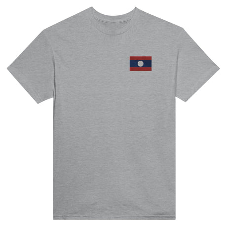 T-shirt Drapeau du Laos en broderie - Pixelforma