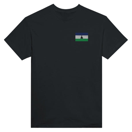 T-shirt Drapeau du Lesotho en broderie - Pixelforma 