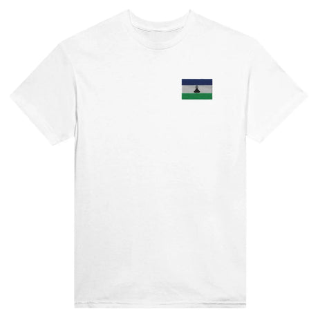 T-shirt drapeau du lesotho en broderie - pixelformaflag