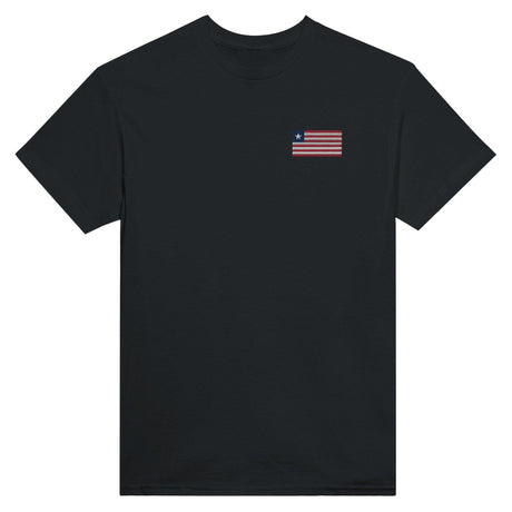 T-shirt Drapeau du Liberia en broderie - Pixelforma 