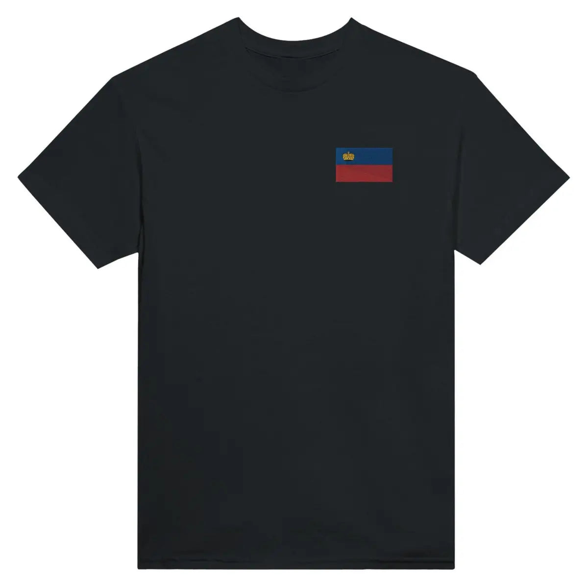 T-shirt Drapeau du Liechtenstein en broderie - Pixelforma 