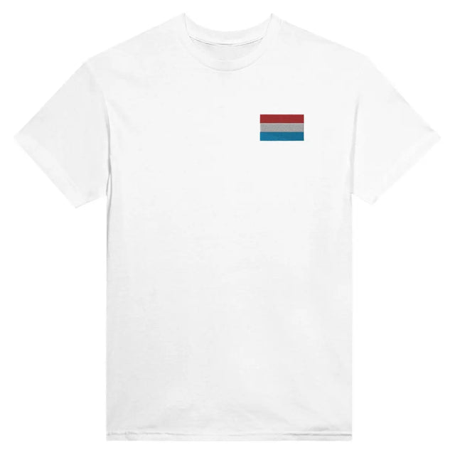 T-shirt Drapeau du Luxembourg en broderie - Pixelforma 