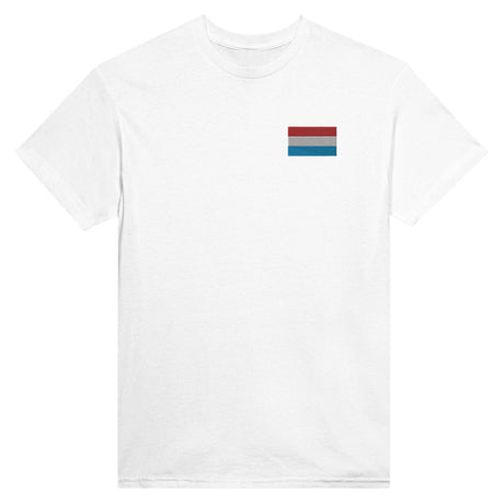 T-shirt Drapeau du Luxembourg en broderie - Pixelforma 