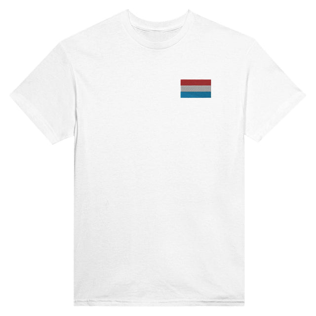 T-shirt Drapeau du Luxembourg en broderie - Pixelforma