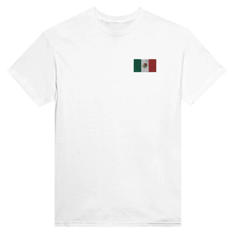 T-shirt drapeau du mexique en broderie - pixelformaflag