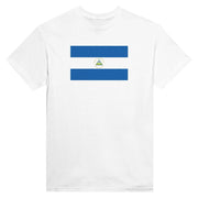 T-shirt drapeau du nicaragua imprimé coton mélangé premium