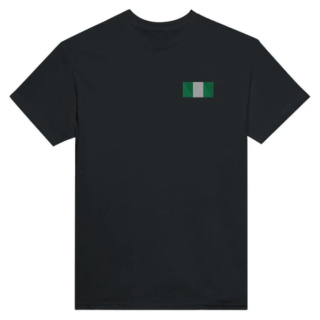 T-shirt drapeau du nigeria en broderie - pixelformaflag