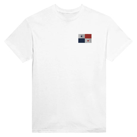 T-shirt drapeau du panama en broderie - pixelformaflag