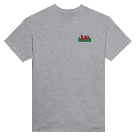 T-shirt drapeau du pays de galles en broderie - pixelformaflag