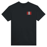 T-shirt Drapeau du Pérou en broderie - Pixelforma