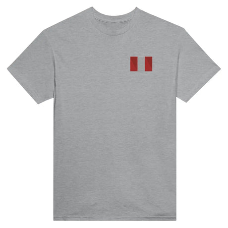 T-shirt drapeau du pérou en broderie - pixelformaflag