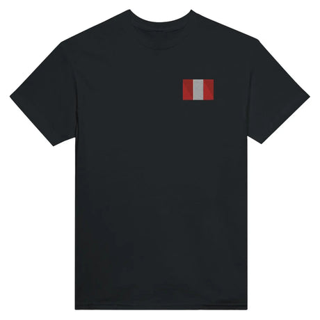 T-shirt drapeau du pérou en broderie - pixelformaflag