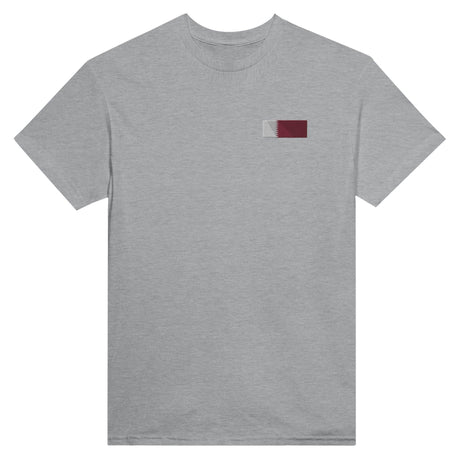 T-shirt Drapeau du Qatar en broderie - Pixelforma 
