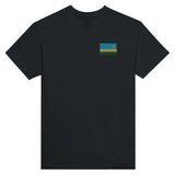 T-shirt Drapeau du Rwanda en broderie - Pixelforma 