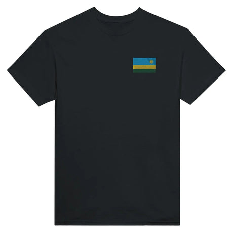 T-shirt drapeau du rwanda en broderie - pixelformaflag