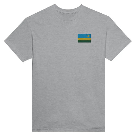 T-shirt drapeau du rwanda en broderie - pixelformaflag