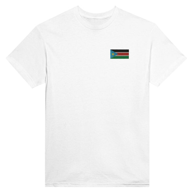 T-shirt Drapeau du Soudan du Sud en broderie - Pixelforma 
