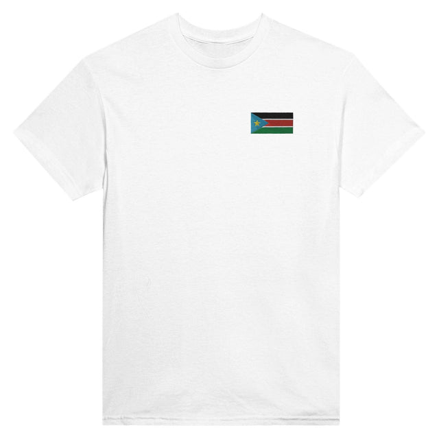 T-shirt Drapeau du Soudan du Sud en broderie - Pixelforma