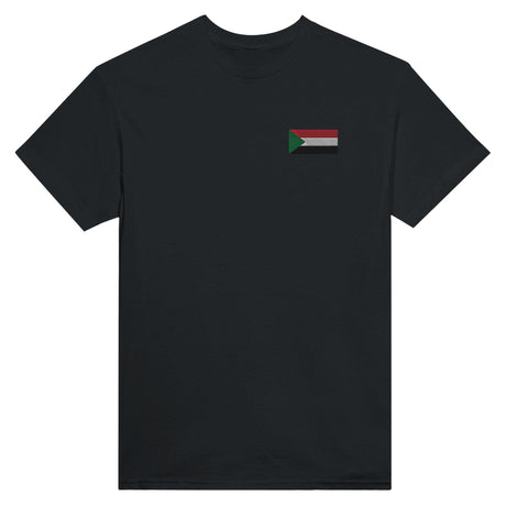 T-shirt Drapeau du Soudan en broderie - Pixelforma 