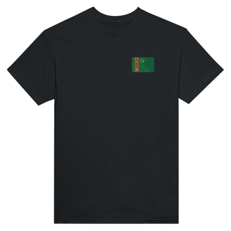 T-shirt Drapeau du Turkménistan en broderie - Pixelforma 