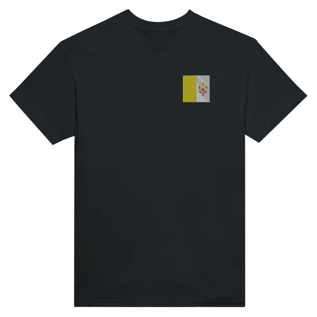 T-shirt Drapeau du Vatican en broderie - Pixelforma 