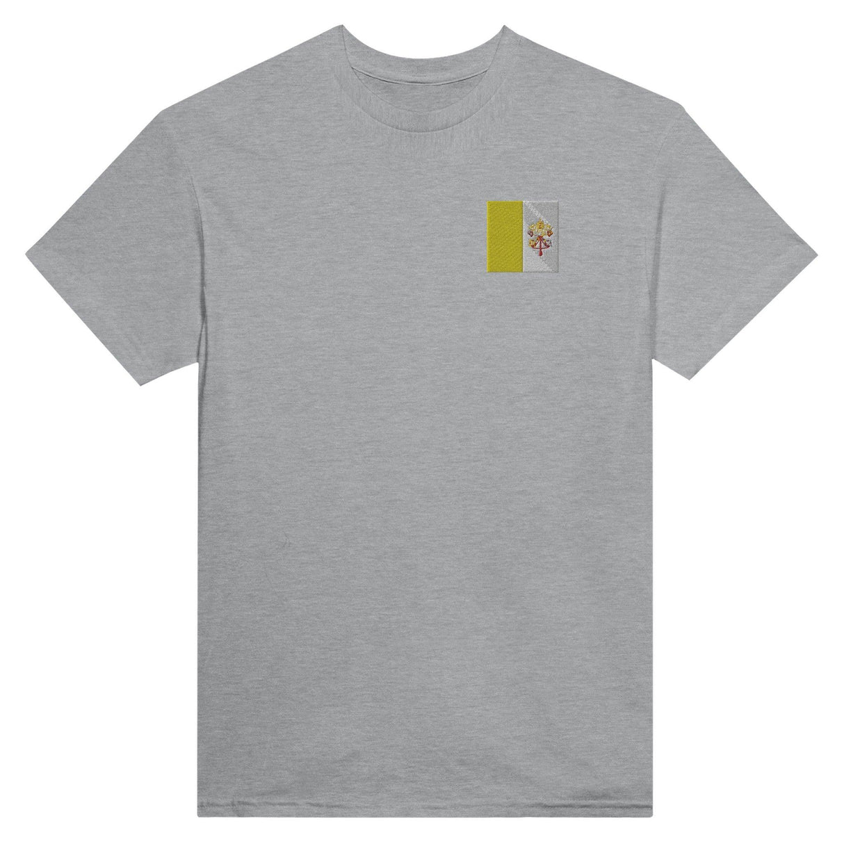 T-shirt Drapeau du Vatican en broderie - Pixelforma 