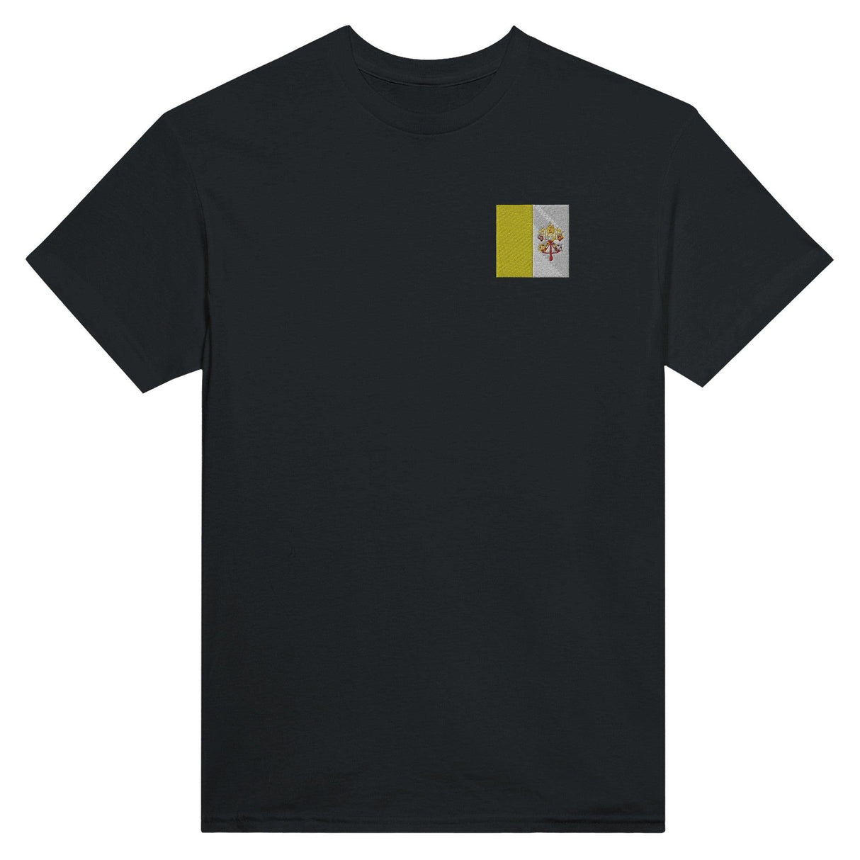 T-shirt Drapeau du Vatican en broderie - Pixelforma