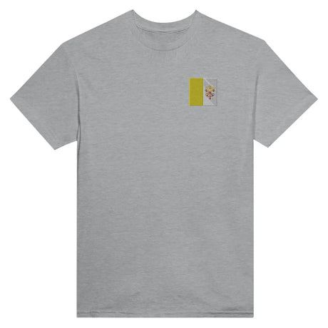 T-shirt drapeau du vatican en broderie - pixelformaflag