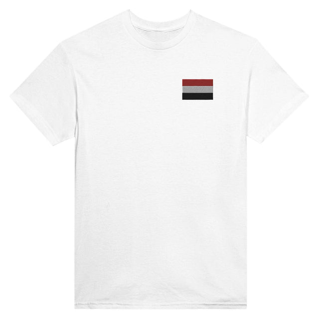 T-shirt Drapeau du Yémen en broderie - Pixelforma