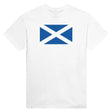 T-shirt drapeau écosse brodé coton mélangé élégant