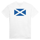 T-shirt drapeau écosse brodé coton mélangé élégant