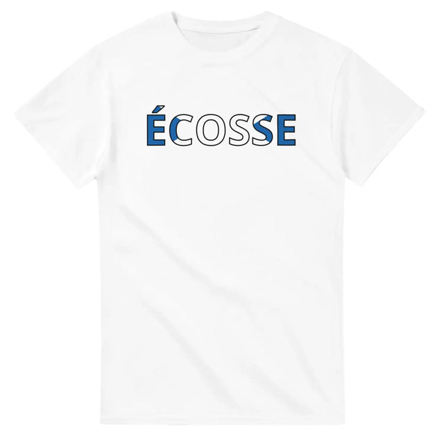 T-shirt drapeau écosse en écriture - pixelforma