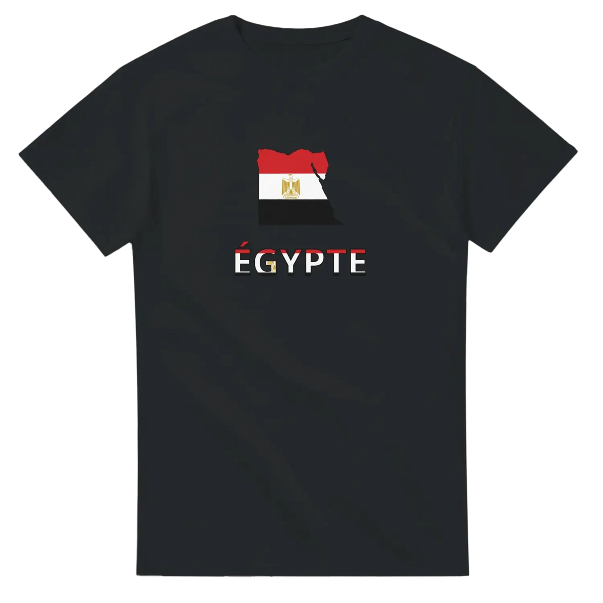 T-shirt drapeau égypte en carte - pixelforma