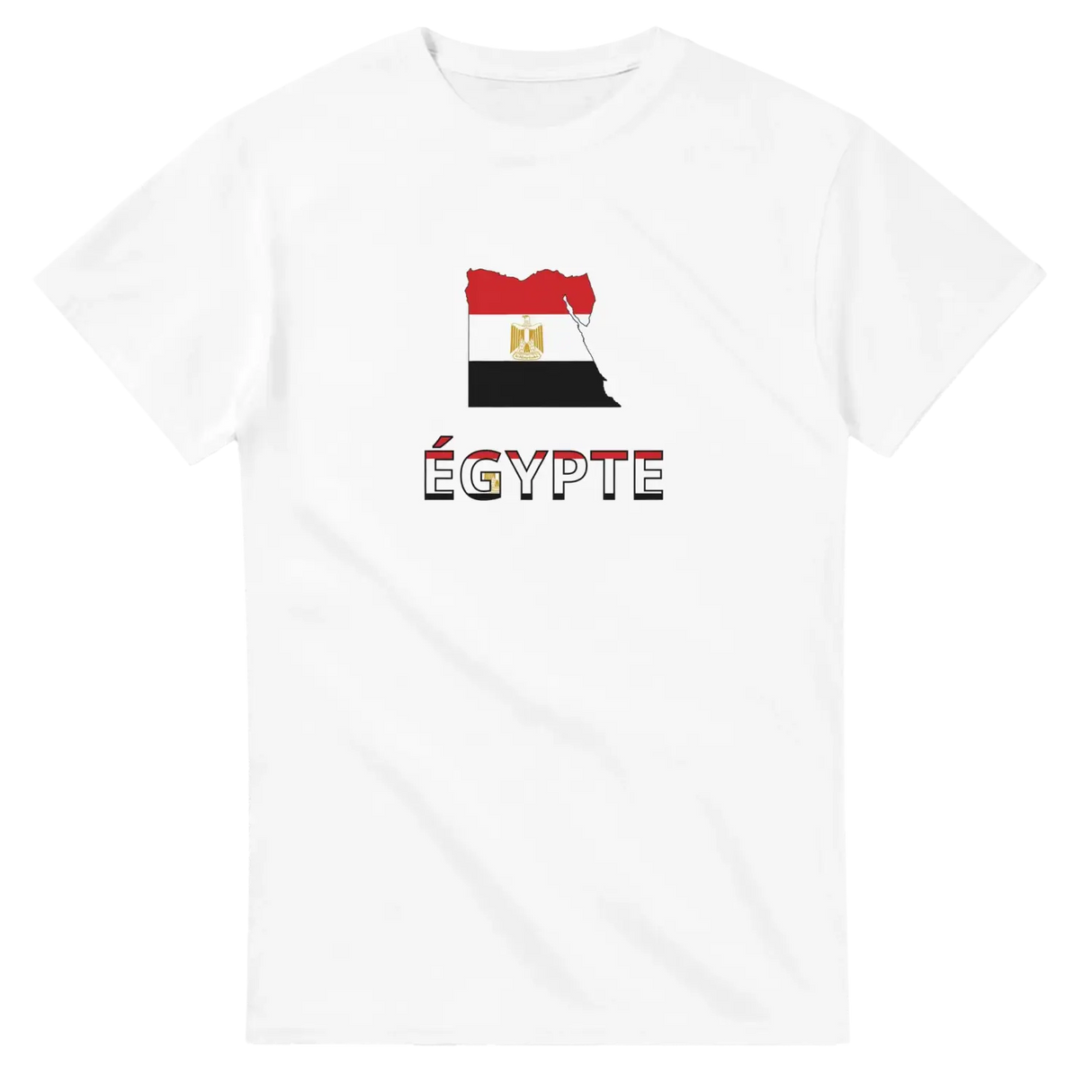 T-shirt drapeau égypte en carte - pixelforma