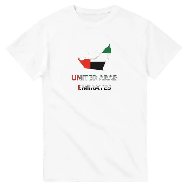 T-shirt drapeau émirats arabes unis carte - pixelforma