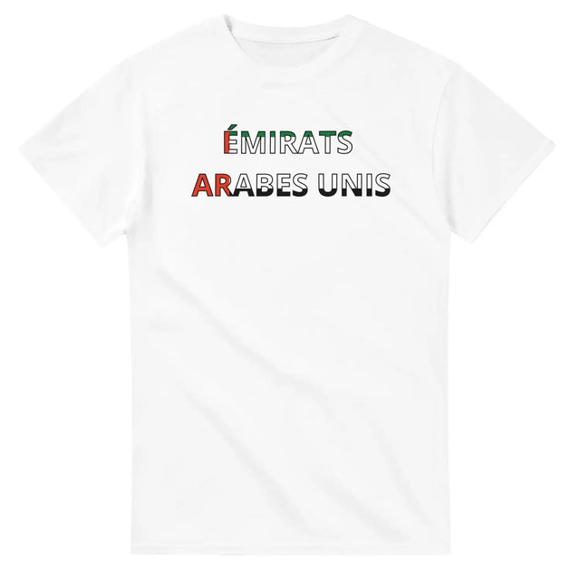 T-shirt drapeau émirats arabes unis en écriture - pixelforma