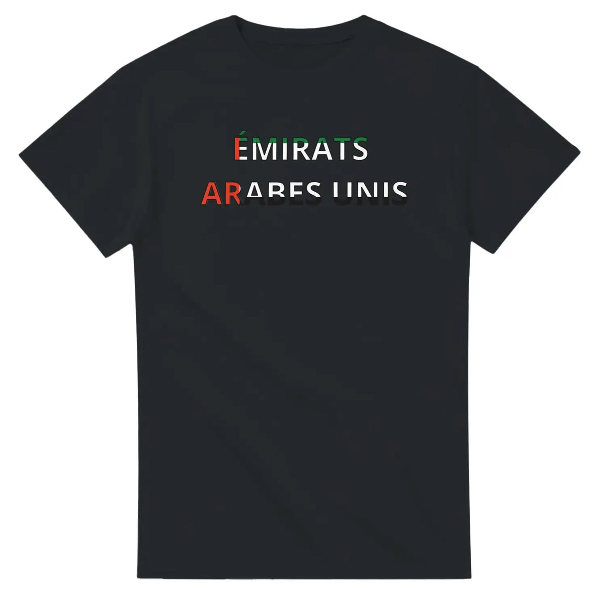 T-shirt drapeau émirats arabes unis en écriture - pixelforma