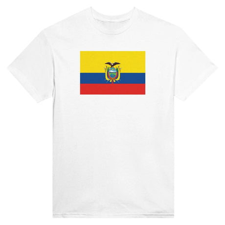 T-shirt drapeau équateur coton mélangé brodé élégant