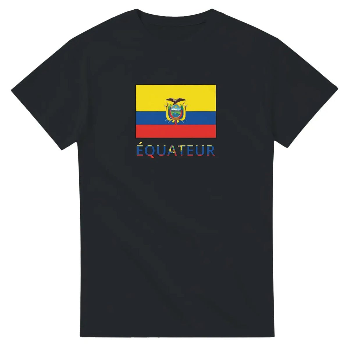 T-shirt drapeau équateur en texte - pixelforma