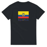 T-shirt drapeau équateur en texte - pixelforma