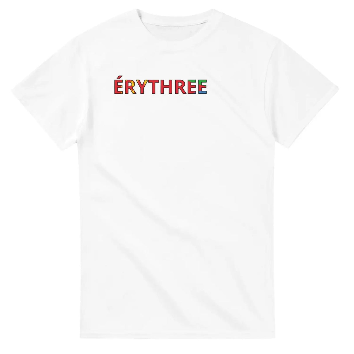 T-shirt drapeau érythrée en écriture - pixelforma