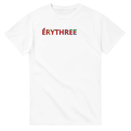 T-shirt drapeau érythrée en écriture - pixelforma